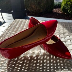 Dream Pairs Red Patent Flats